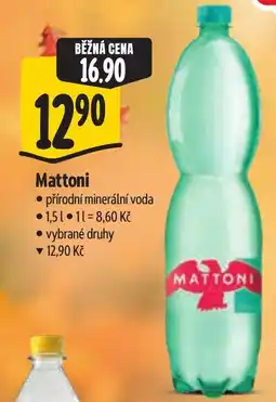 Albert Mattoni přírodní minerální voda nabídka
