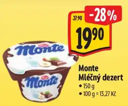 Albert Monte Mléčný dezert nabídka