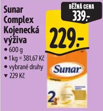 Albert Sunar kojenecká výživa nabídka