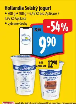 Albert Hollandia Selský jogurt nabídka