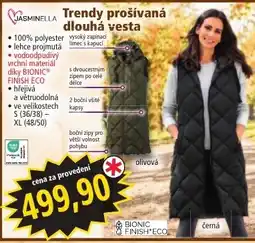 Norma Jasminella trendy prošívaná dlouhá vesta nabídka