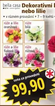Norma bella casa Dekorativní růže nebo lilie nabídka