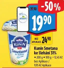 Albert Kunín Smetana ke šlehání 31% nabídka
