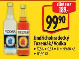 Albert Jindřichohradecký Tuzemák/Vodka nabídka