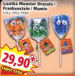 Norma Monster Pop Lizátka Monster Dracula / Frankenstein / Mumie nabídka