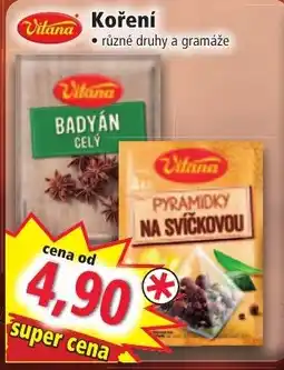 Norma Vitana koření nabídka