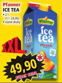 Norma Pfanner ice tea nabídka