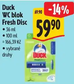 Albert Duck WC blok Fresh Disc nabídka