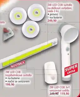 Norma 3W LED COB svítidlo na dálkové ovládání nabídka