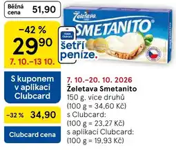 Tesco Želetava Smetanito nabídka