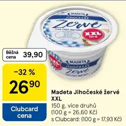 Tesco Madeta Jihočeské žervé XXL nabídka
