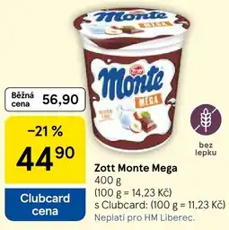 Tesco Zott Monte Mega nabídka