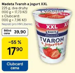 Tesco Madeta tvaroh s jogurtem nabídka