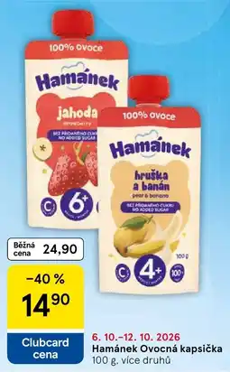 Tesco Hamánek Ovocná kapsička nabídka