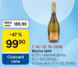 Tesco Mucha Sekt nabídka