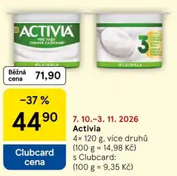 Tesco Activia nabídka