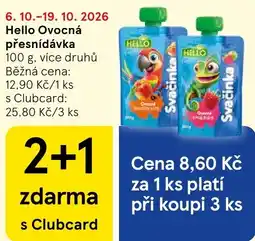 Tesco Hello Ovocná přesnídávka nabídka