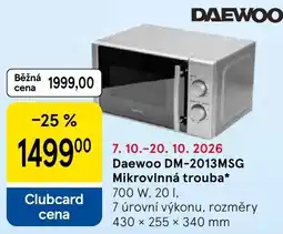 Tesco Daewoo mikrovlnná trouba nabídka