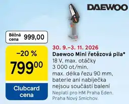 Tesco Daewoo Mini řetězová pila nabídka