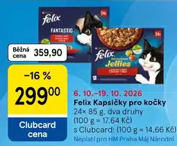 Tesco Felix kapsičky pro kočky nabídka