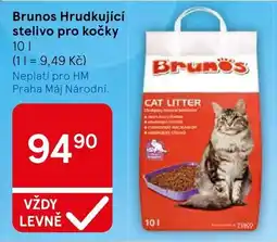 Tesco Brunos hrudkující stelivo pro kočky nabídka