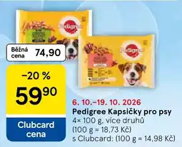 Tesco Pedigree kapsičky pro psy nabídka