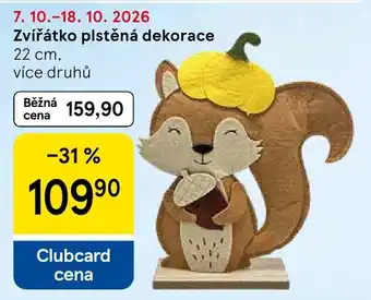 Zvířátko plstěná dekorace