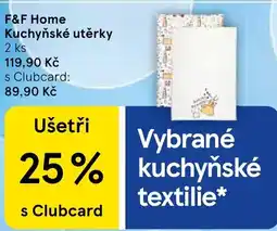 Tesco F&F Home kuchyňské utěrky nabídka