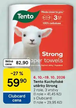Tesco Tento kuchyňské utěrky strong nabídka