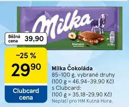 Tesco Milka Čokoláda nabídka
