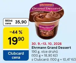 Tesco Ehrmann grand dessert nabídka