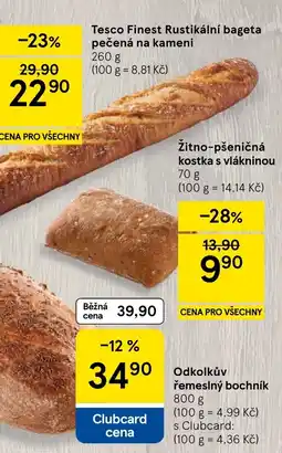 Tesco Tesco Finest Rustikální bageta nabídka
