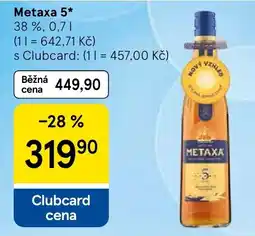 Tesco Metaxa 5 nabídka