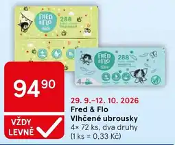 Tesco Fred & Flo Vlhčené ubrousky nabídka