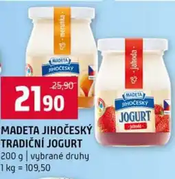 Terno Madeta jihočeský tradiční jogurt nabídka