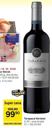 Tesco Tarapacá Varietal nabídka