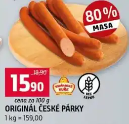 Terno Vodňanské kuře originál české párky nabídka