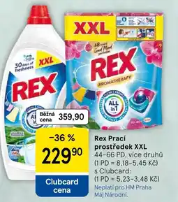 Tesco Rex prací prostředek xxl nabídka