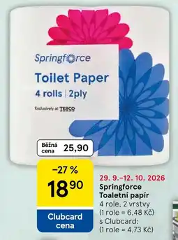 Tesco Springforce toaletní papír nabídka