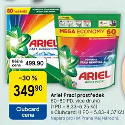 Tesco Ariel prací prostředek nabídka