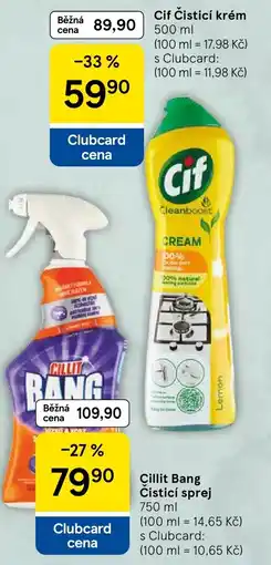 Tesco Cif čistící krém nabídka