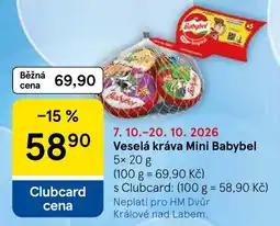 Tesco Babybel Veselá kráva Mini nabídka