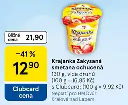 Tesco Krajanka zakysaná smetana ochucená nabídka