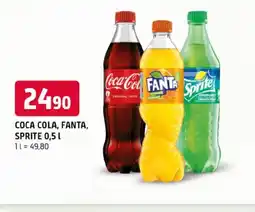 Trefa Coca Cola, Fanta, Sprite nabídka