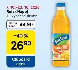 Tesco Relax Nápoj nabídka