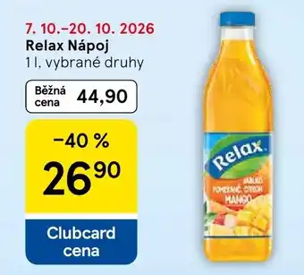 Tesco Relax Nápoj nabídka