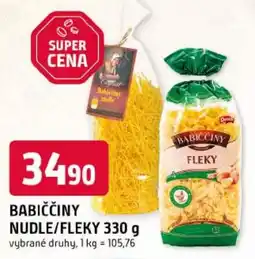 Trefa Babiččiny nudle/fleky nabídka