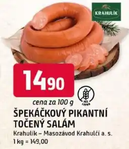 Trefa Krahulík špekáčkový pikantní točený salám nabídka