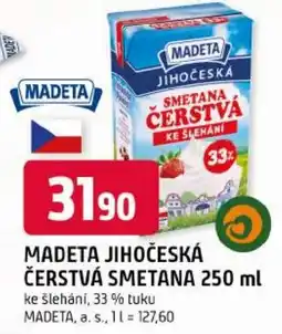 Trefa Madeta jihoceska cestva smetana nabídka
