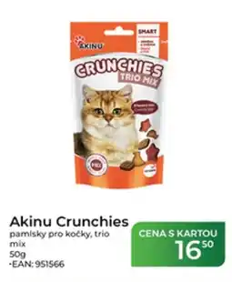 Tamda Foods Akinu Crunchies pamlsky pro kočky, trio mix nabídka